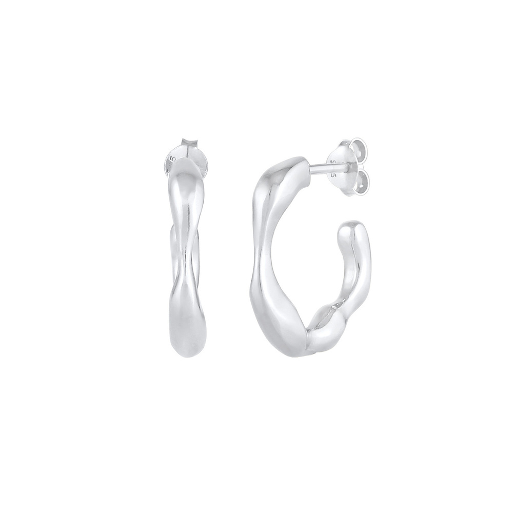 Elli PREMIUM Elli PREMIUM Boucles d'Oreilles Créoles Femme Structure Déclaration Élégante en a Boucles d'oreilles