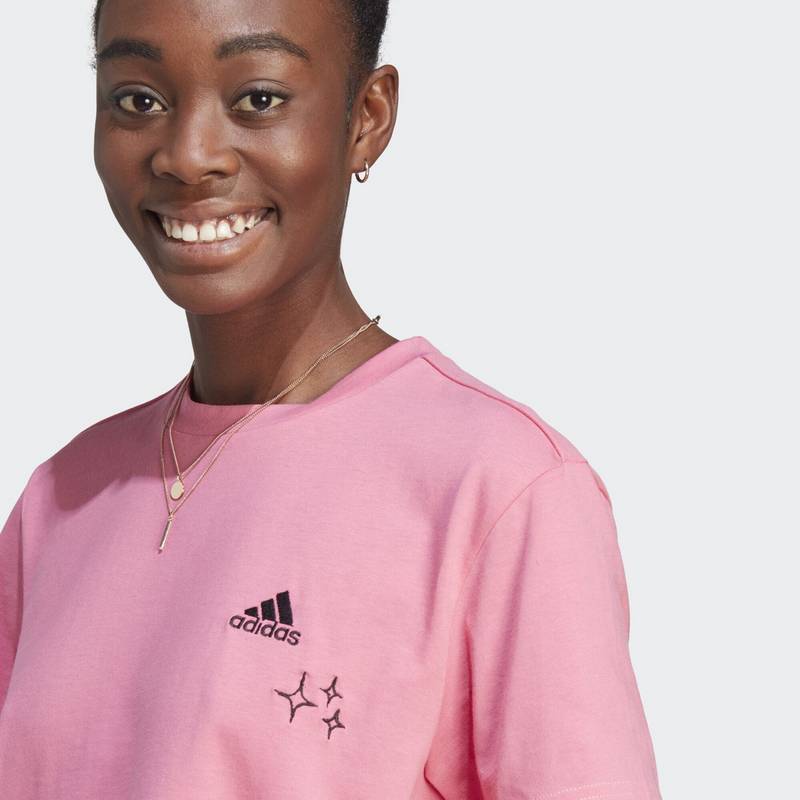adidas Scribble Embroidery Crop-Shirt T-Shirt Damen