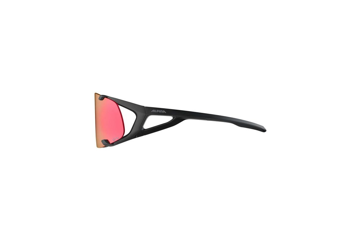 Alpina Hawkeye S QV black matt / rainbow mirror lens