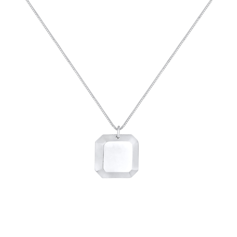 Elli Elli Collier Collier vénitien pour dames Pendentif Geo Basic en 925/1000 argent m Bijoux