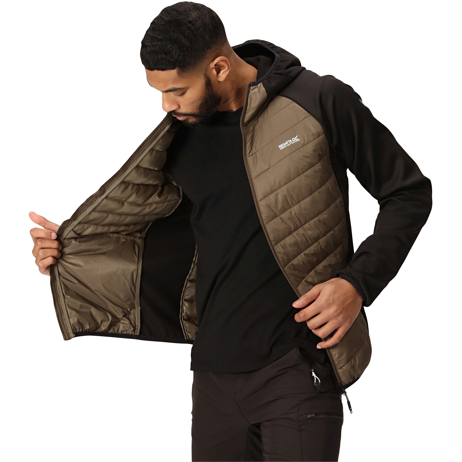 Regatta Herren Jacke Andreson VIII Hybrid (schlamm/schwarz)