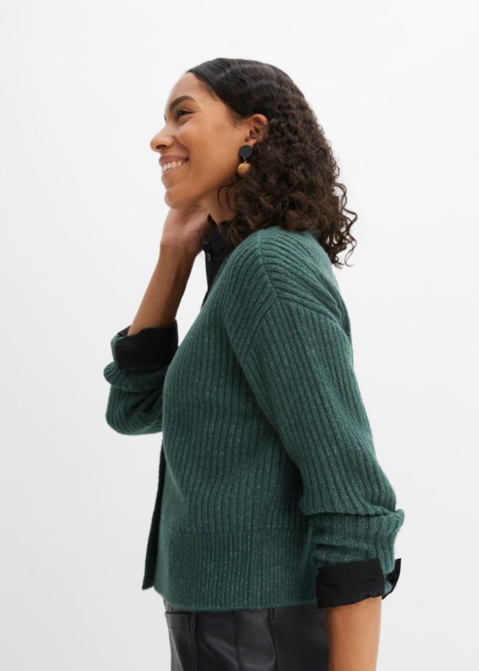 Strickjacke mit Hairyknit