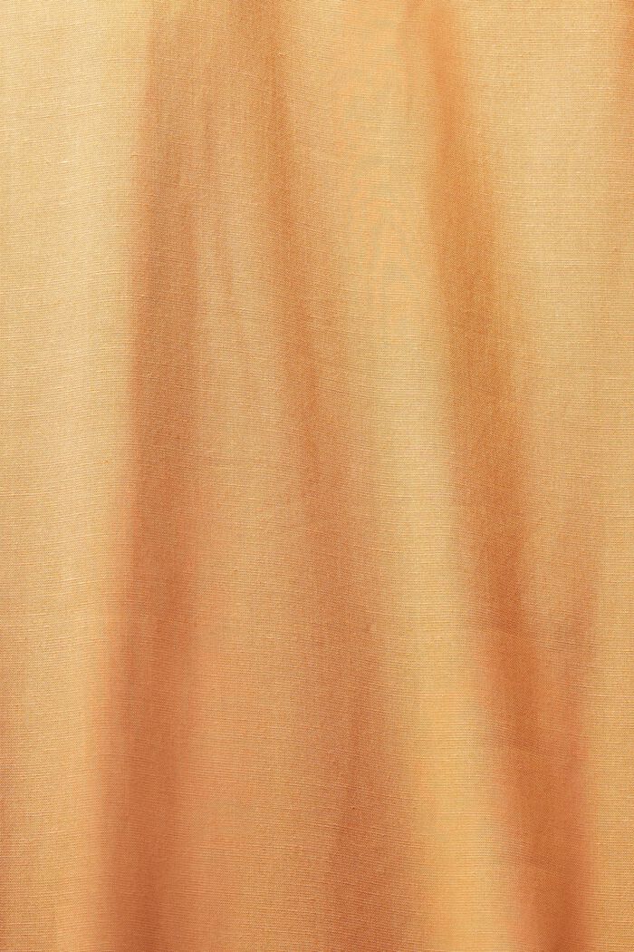 Mit Leinen: Hemdblusenkleid mit Gürtel