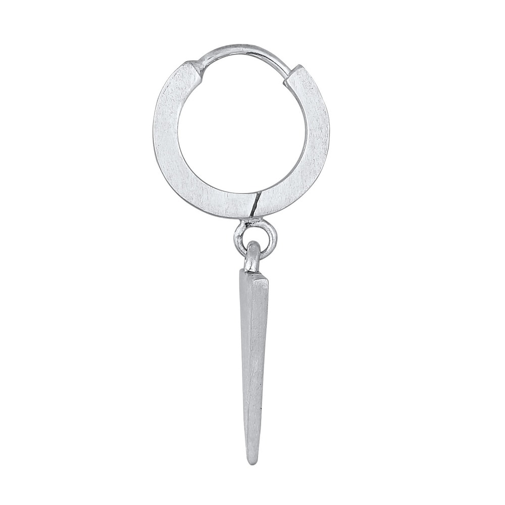 KUZZOI KUZZOI Boucles d'Oreilles Hommes Créole Triangle Mat pièce unique en argent sterl Boucles d'oreilles