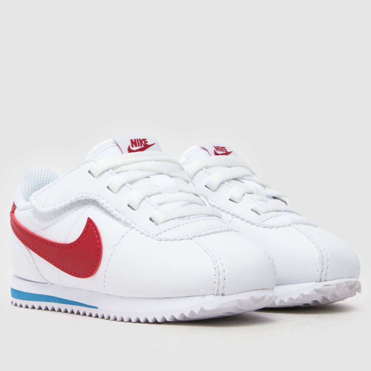 Nike vita & röda Cortez småbarnsskor