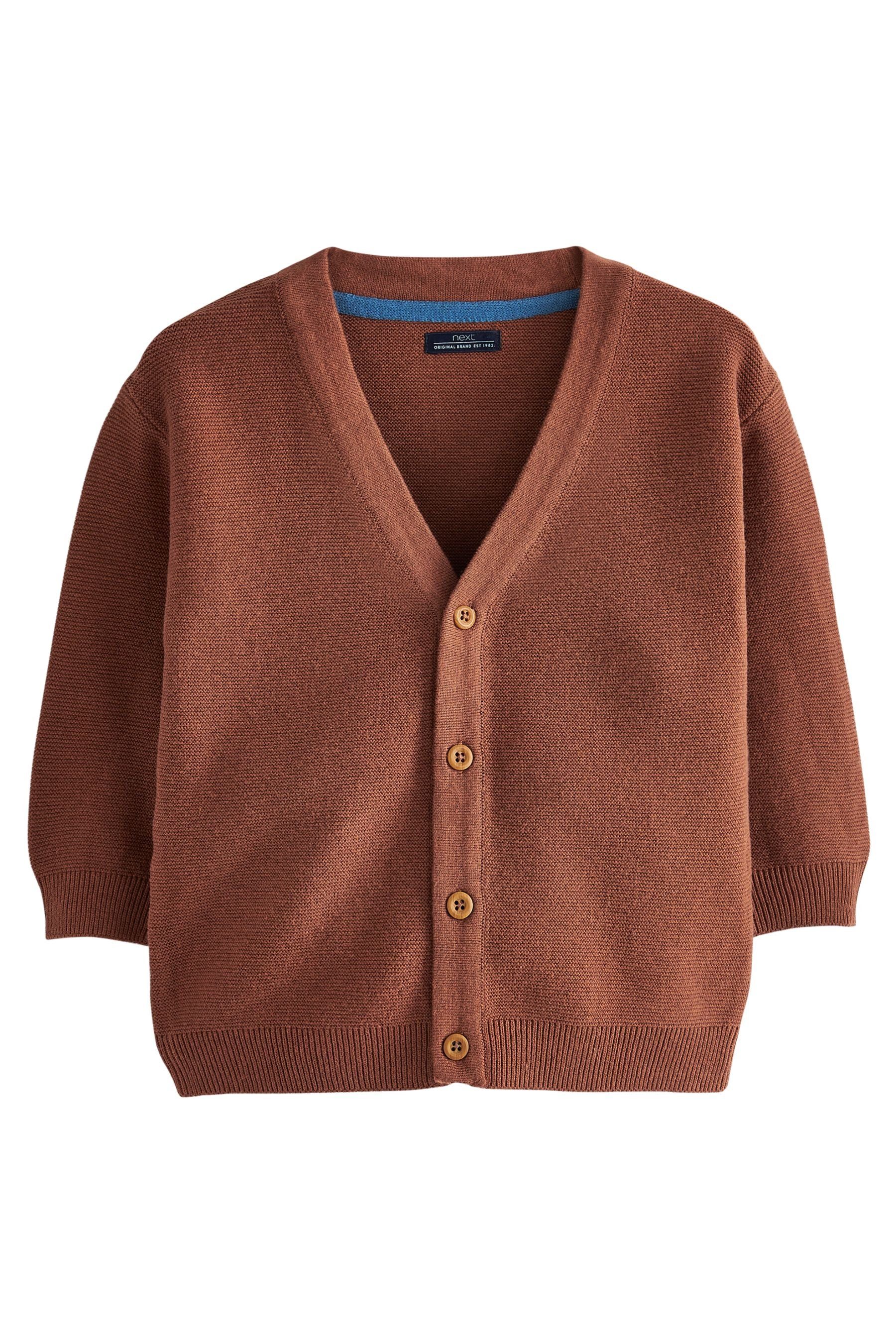 Next Strickjacke Strickjacke mit durchgehender Knopfleiste (1-tlg)