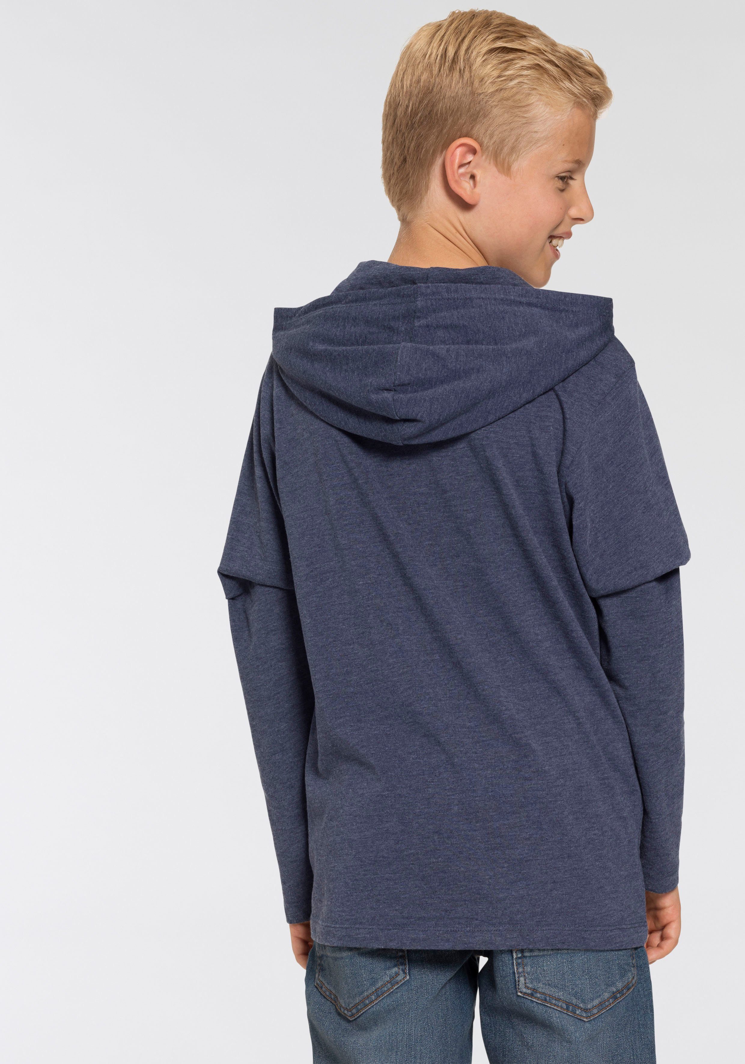 Bench. Kapuzenshirt in melierter Qualität