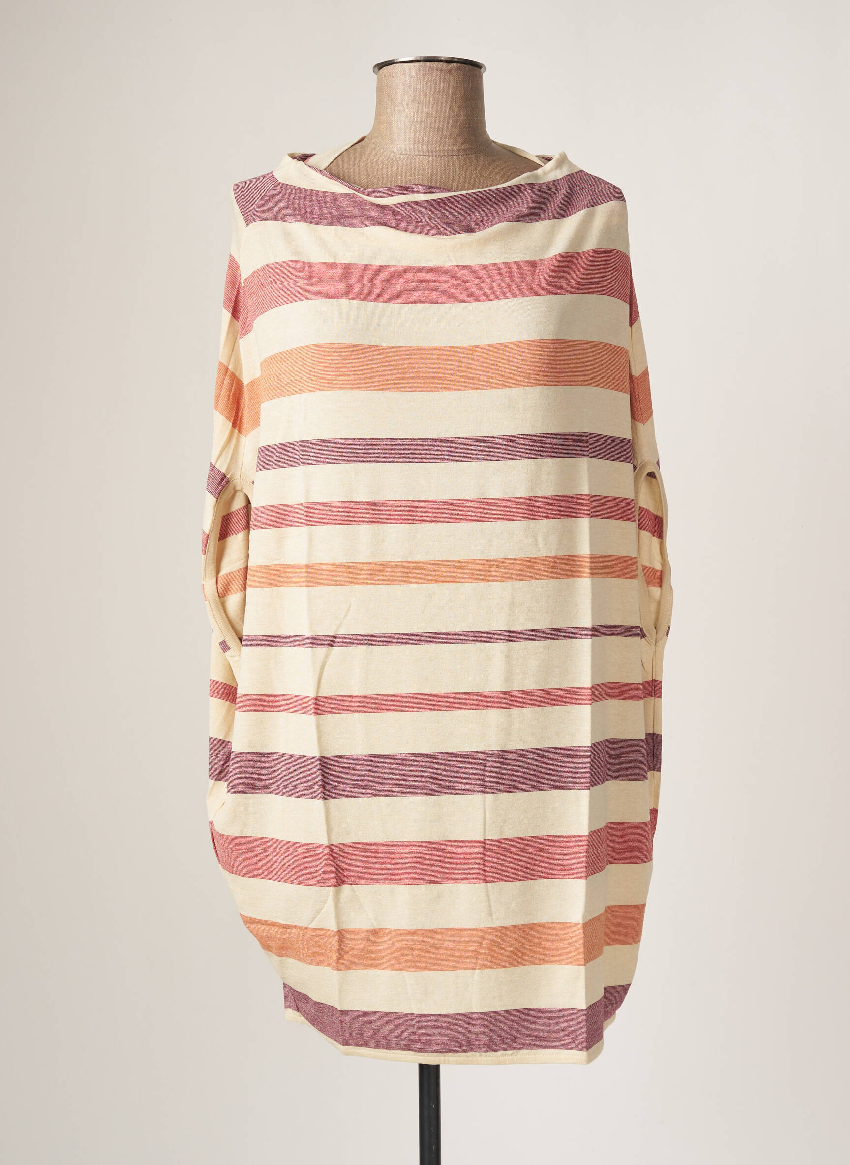 077 Tuniquemanchecourte Femme couleur beige