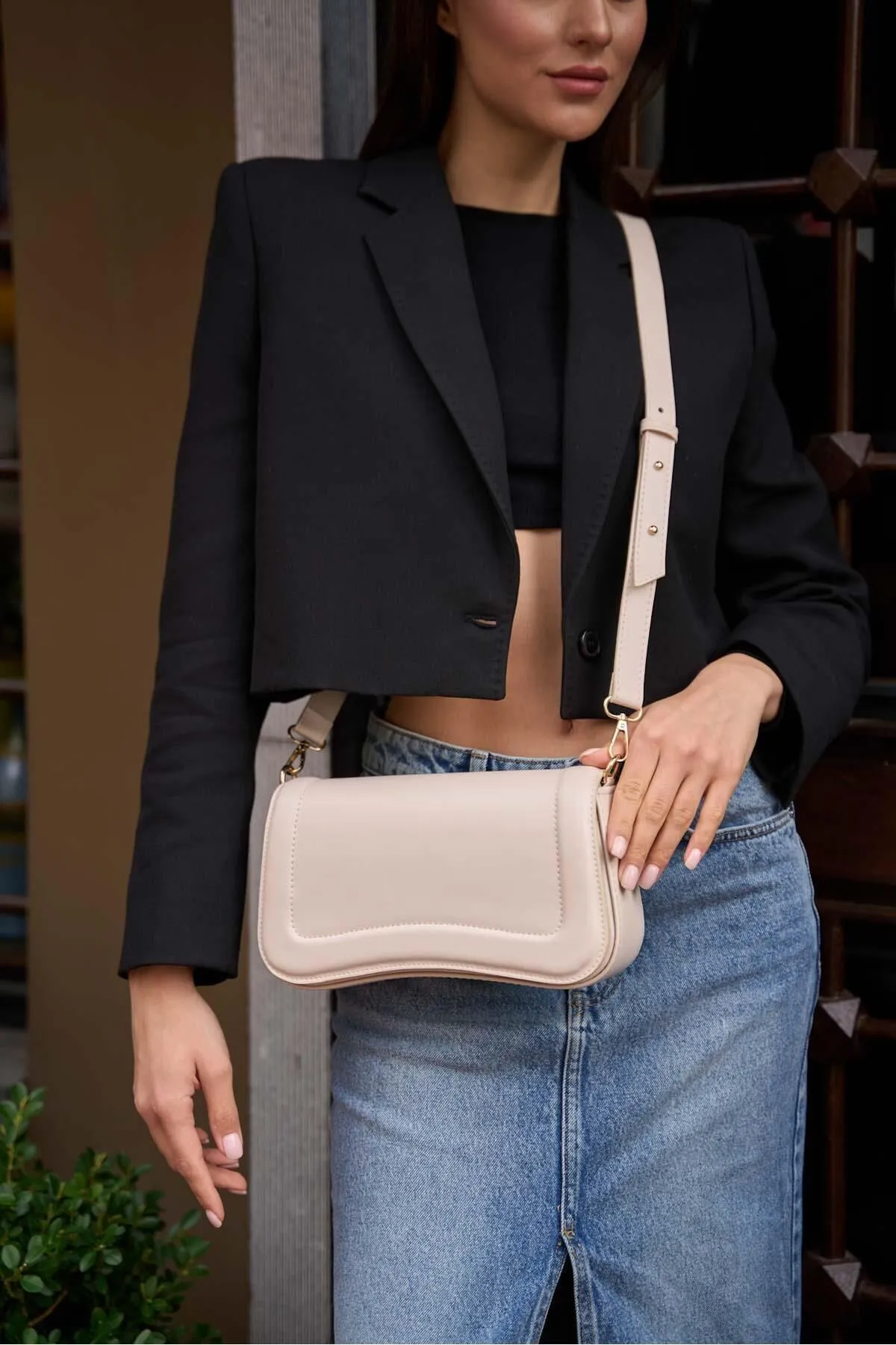 Madamra  Umhängetasche - Beige - Unifarben