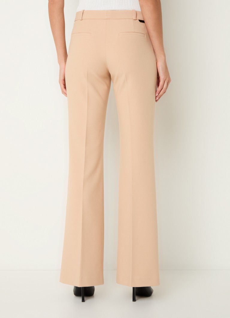 HUGO BOSS Hilotinna mid waist flared fit trousers with pressed pleat