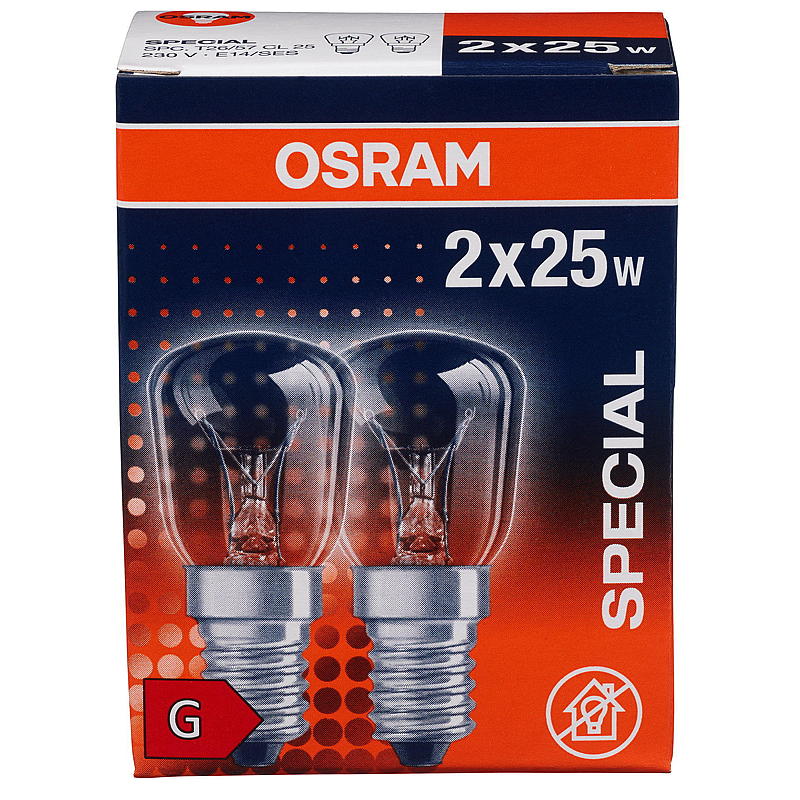 Osram Glødelampe mini 2-pk, 25 W E14 Osram