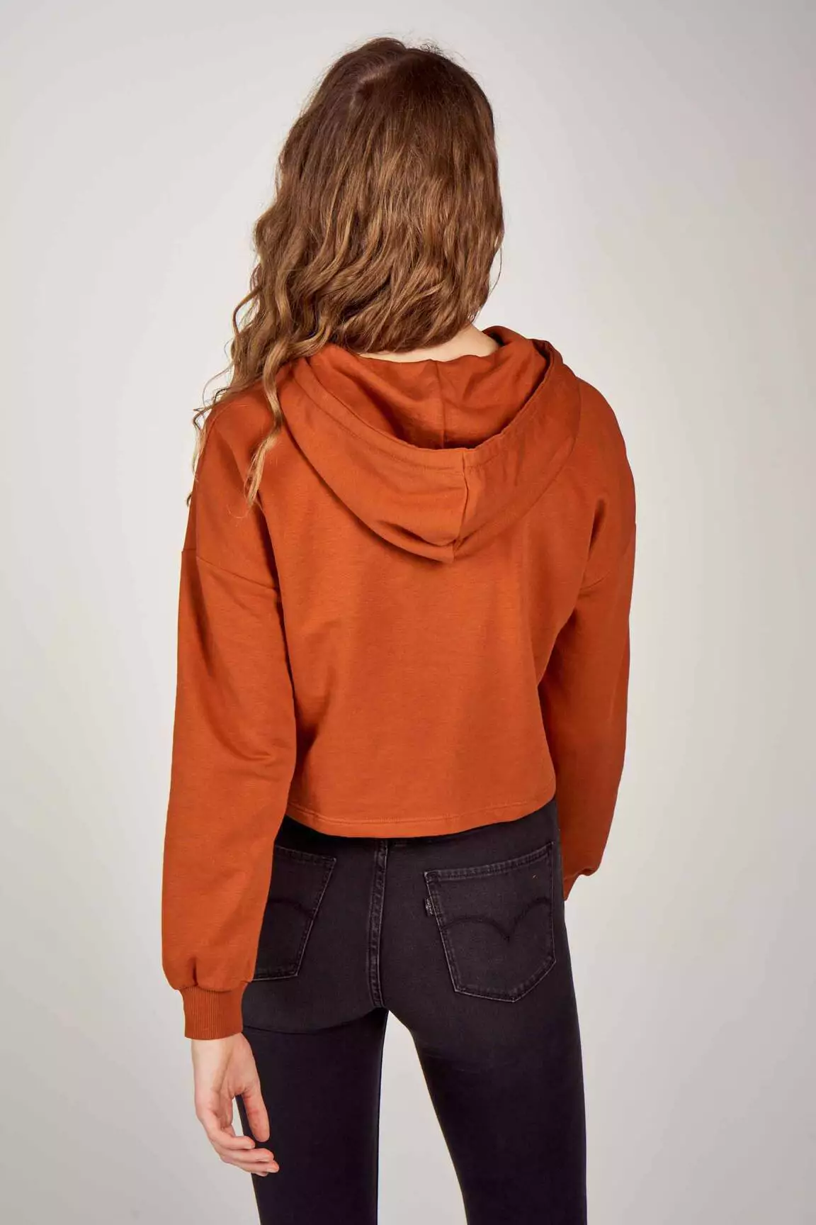 Only Sweat Capuche Femme couleur marron
