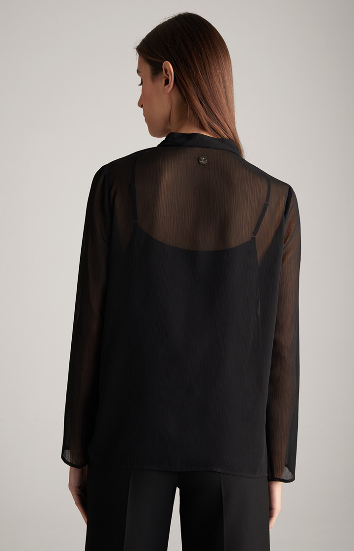 Chiffon-Bluse in Schwarz