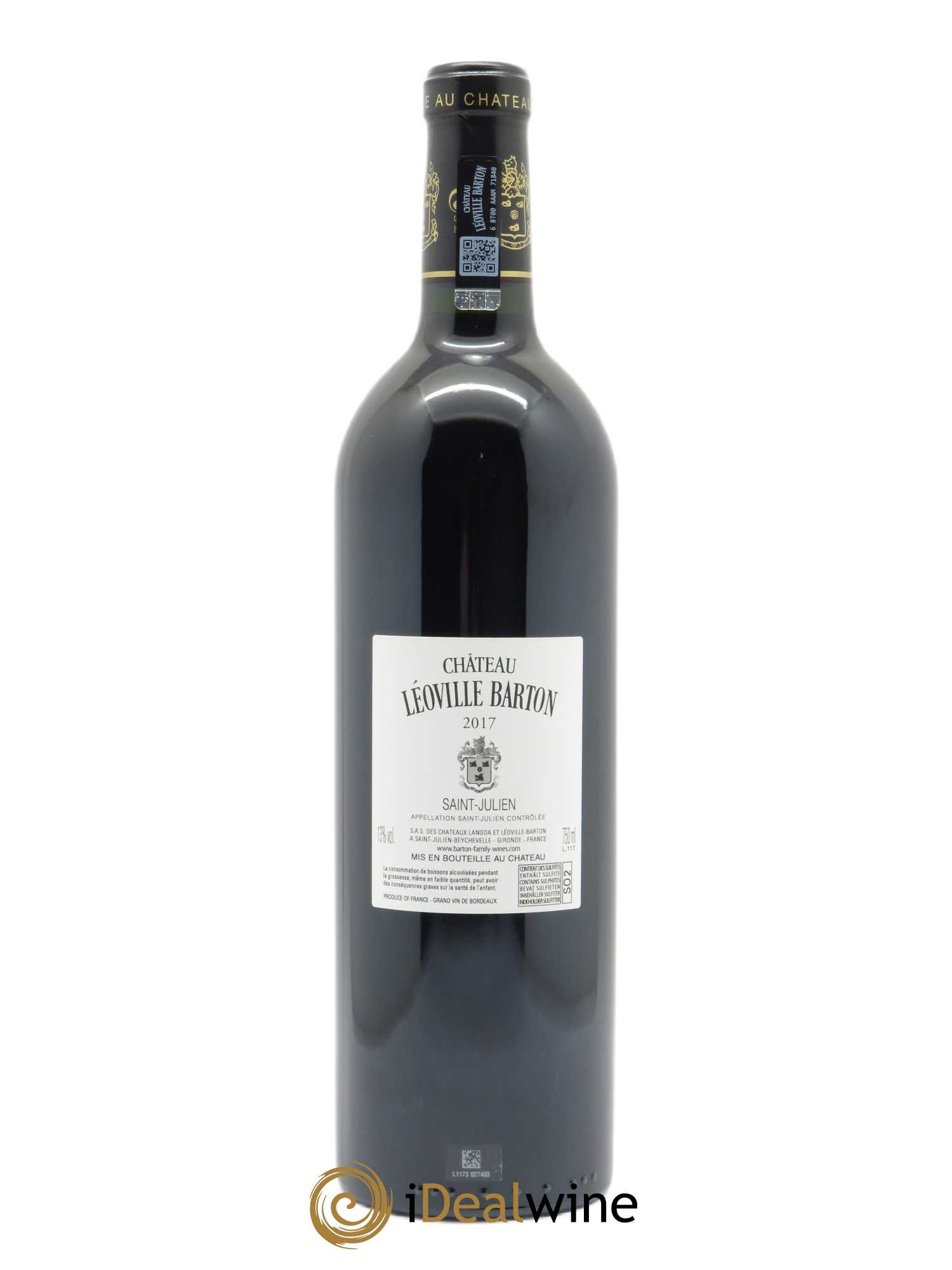 Château Léoville Barton 2ème Grand Cru Classé (CBO à partir de 6 bts) 2017 - Lot de 1 Bouteille
