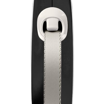 flexi New Comfort Gurt-Leine L schwarz, 8 m