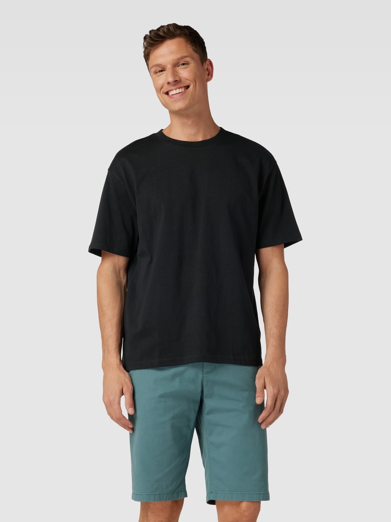 T-Shirt aus Baumwolle in schwarz