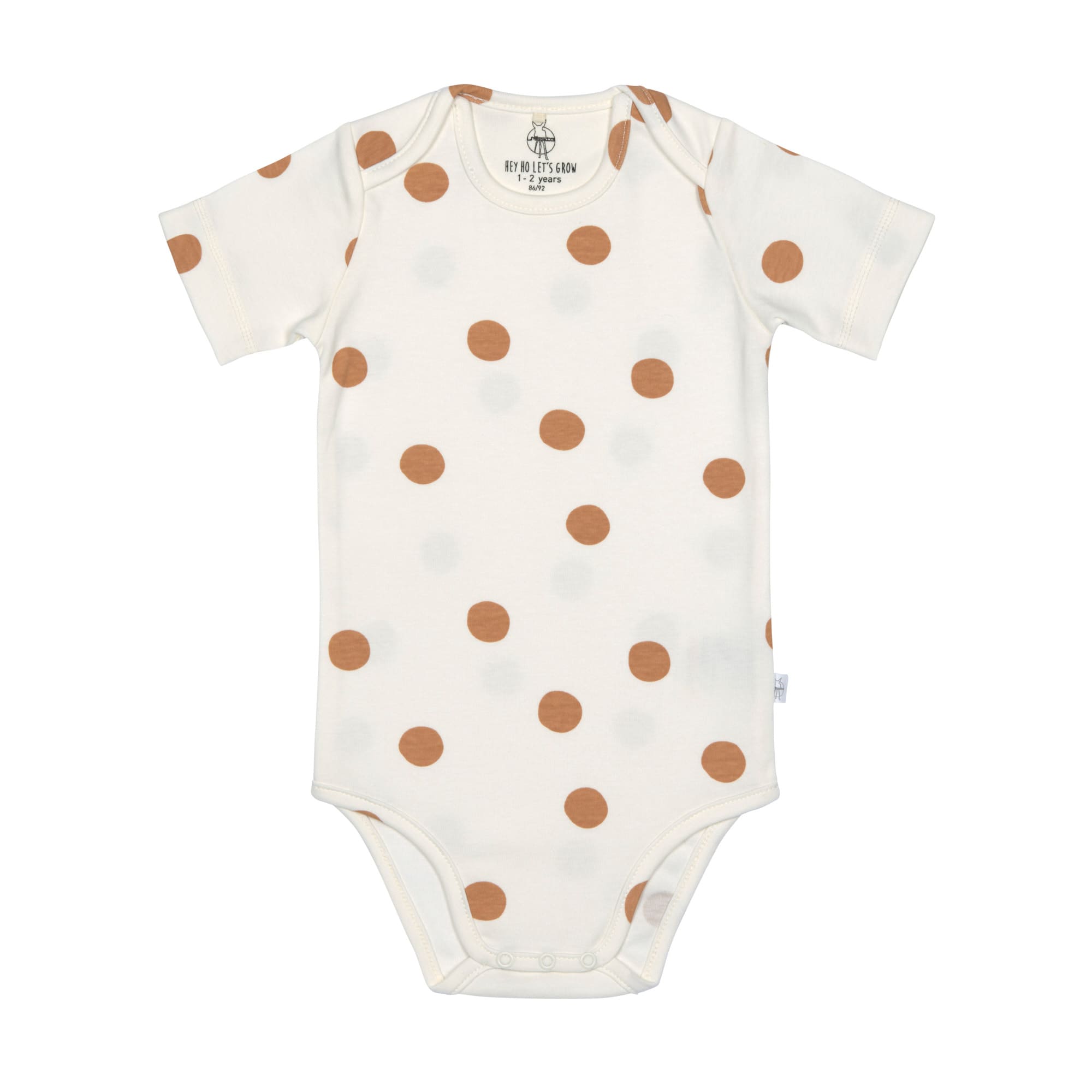 Baby Body kurzarm - Bio Baumwolle, Punkte, Weiß
