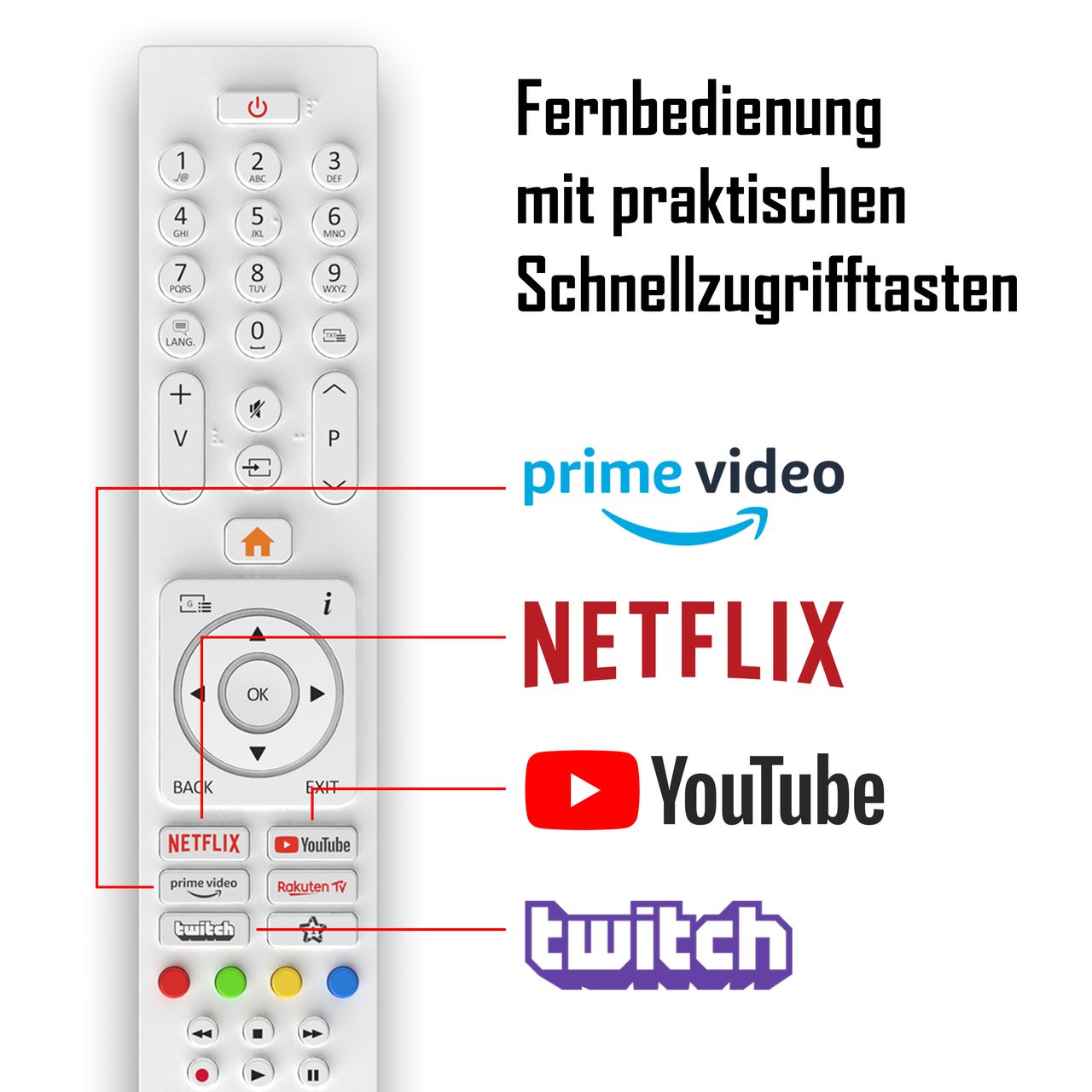 Telefunken XH24SN550MVD-W 24 Zoll Fernseher/Smart TV (HD Ready, 12 Volt, DVD-Player) - 6 Monate HD  inkl.