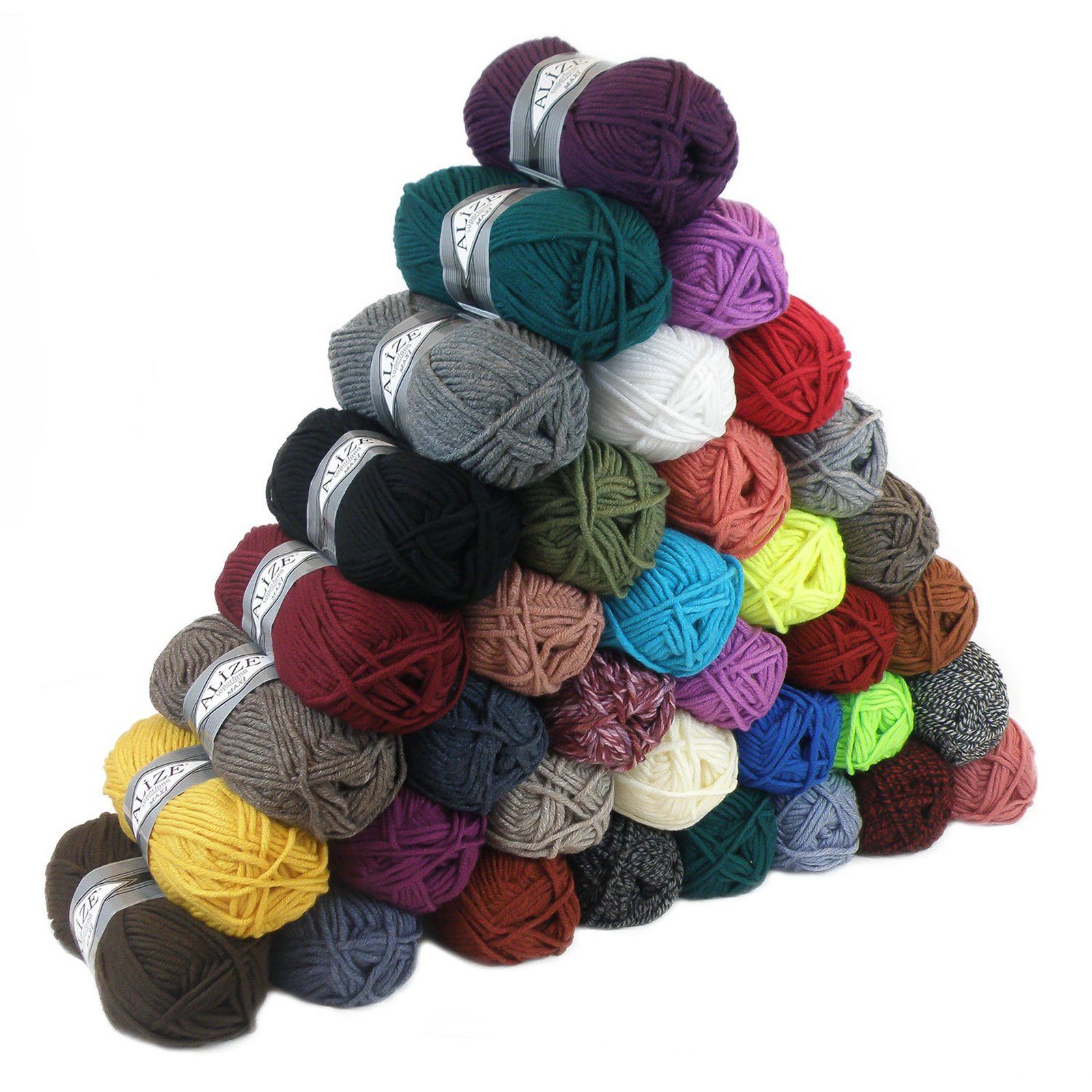 maDDma 100g Strickgarn Strickwolle Alize Superlana Maxi Häkelwolle, 240 milky brown