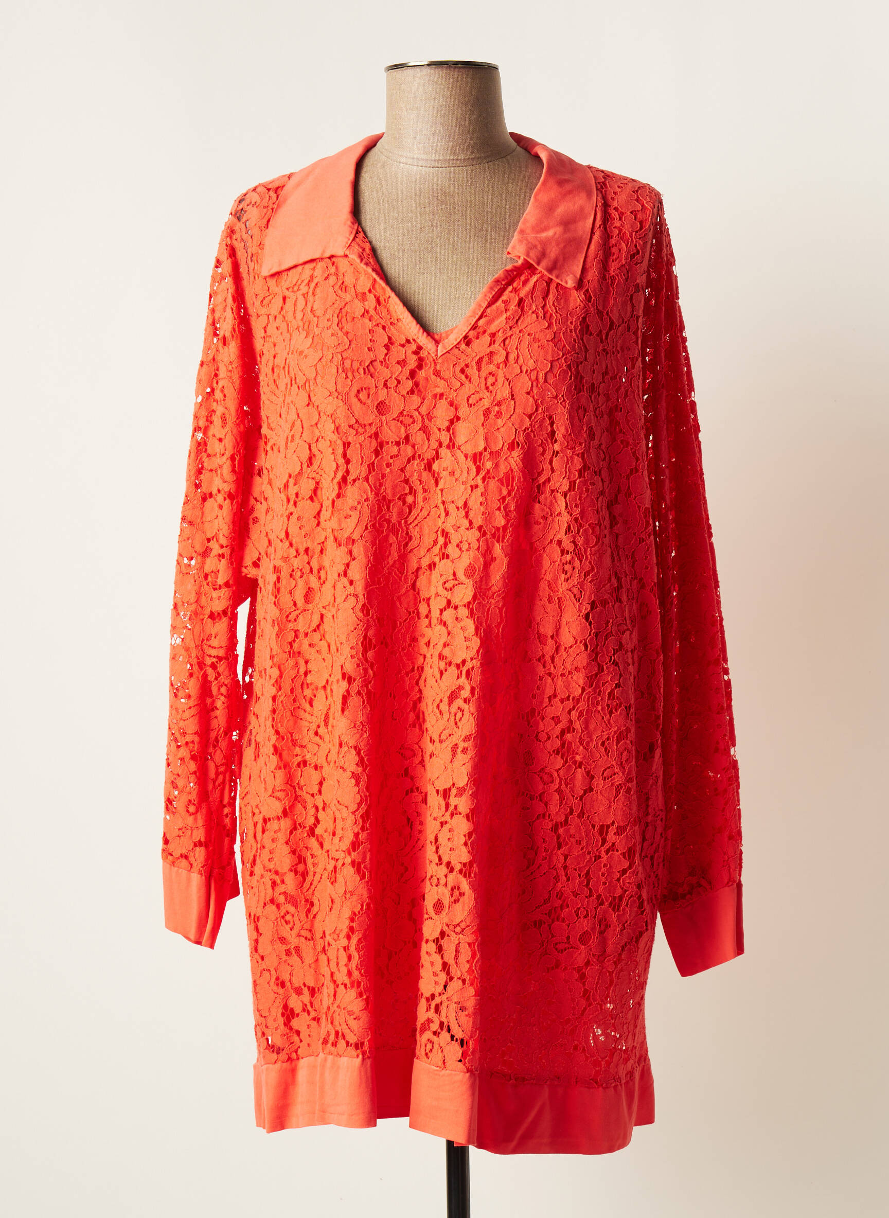 Piment Rouge Tuniquemanchelongue Femme couleur orange