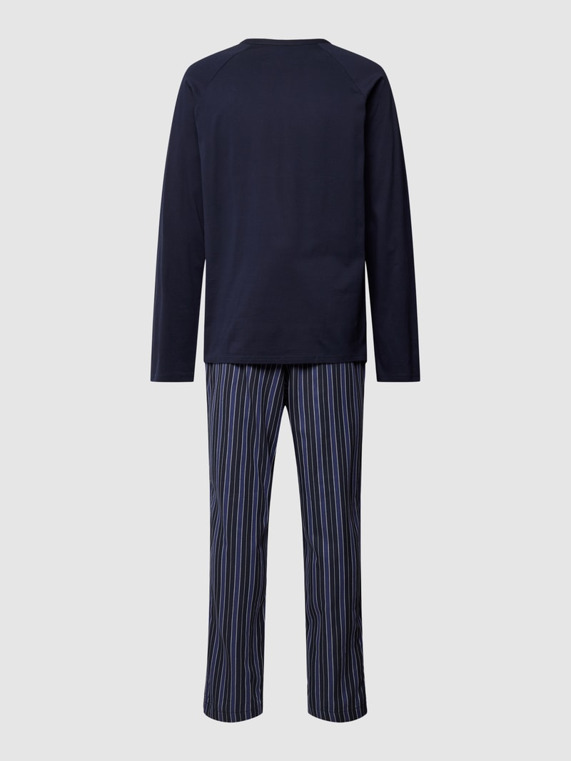 Pyjama mit Knopfleiste in marineblau