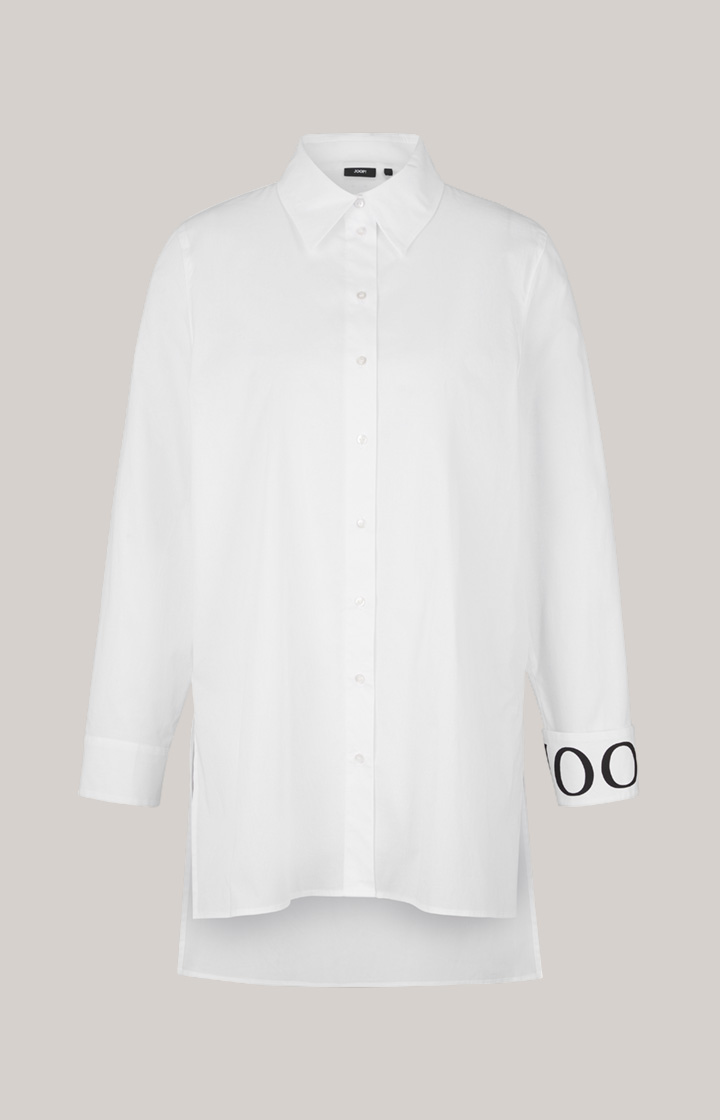 Long-Bluse in Weiß