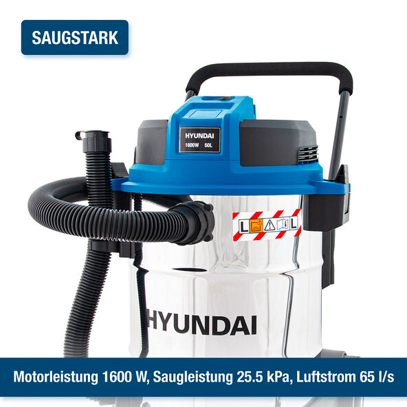 Nass- und Trockensauger VCWD1650E, 1600 W, 50 I