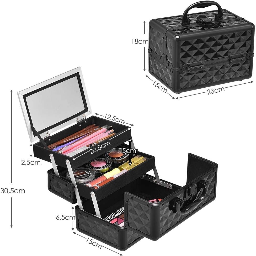KOMFOTTEU Kosmetikkoffer Schminkkoffer, für Make-up
