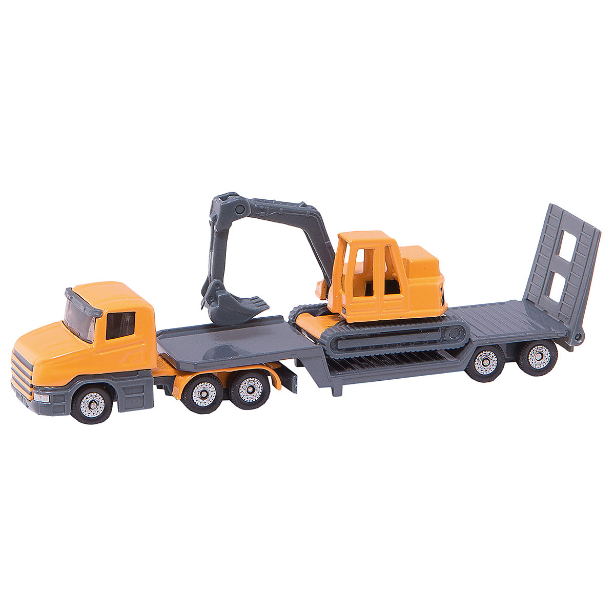 SIKU 1611 Tieflader mit Bagger