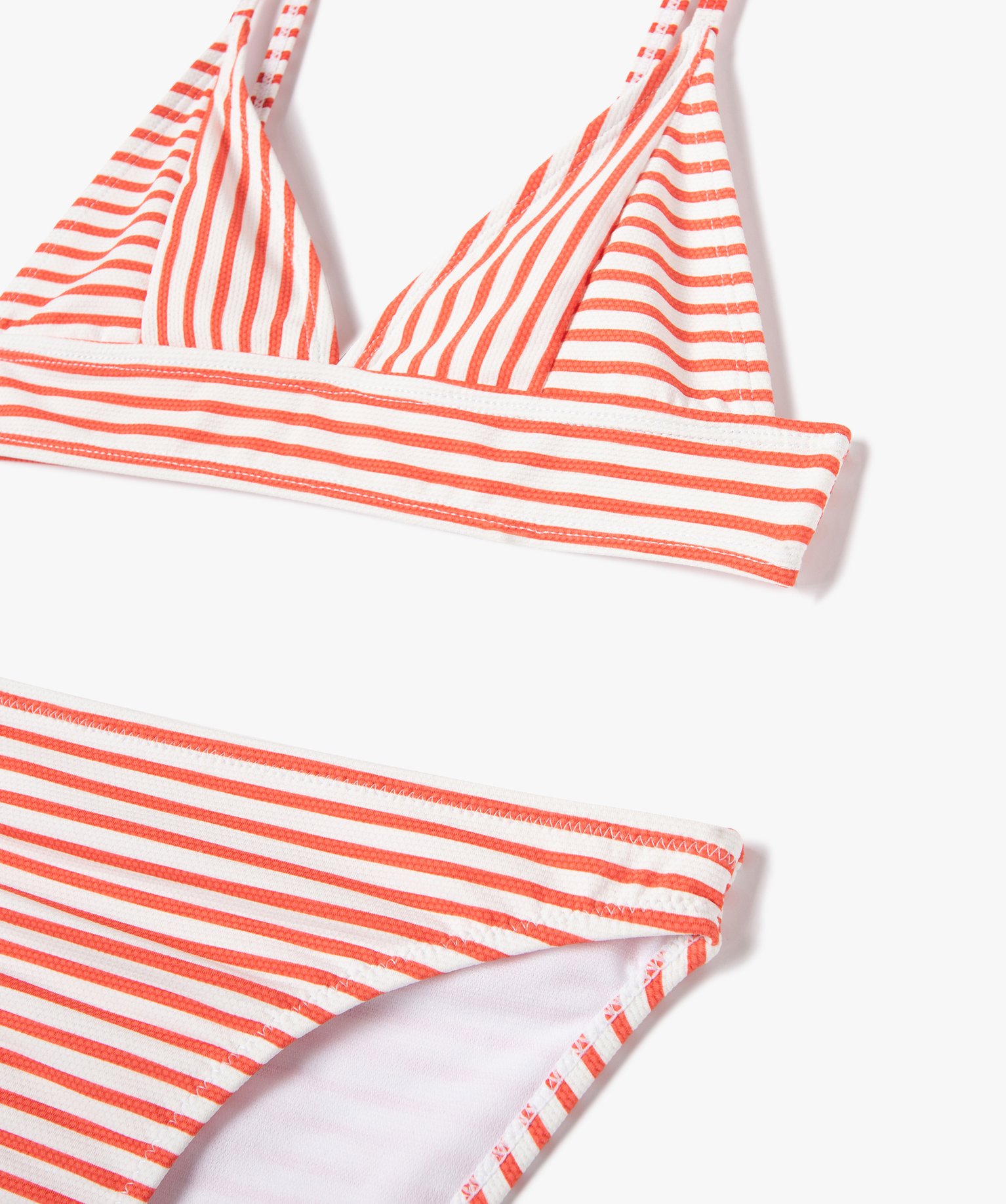 Maillot de bain fille 2 pièces à rayures raye | GEMO