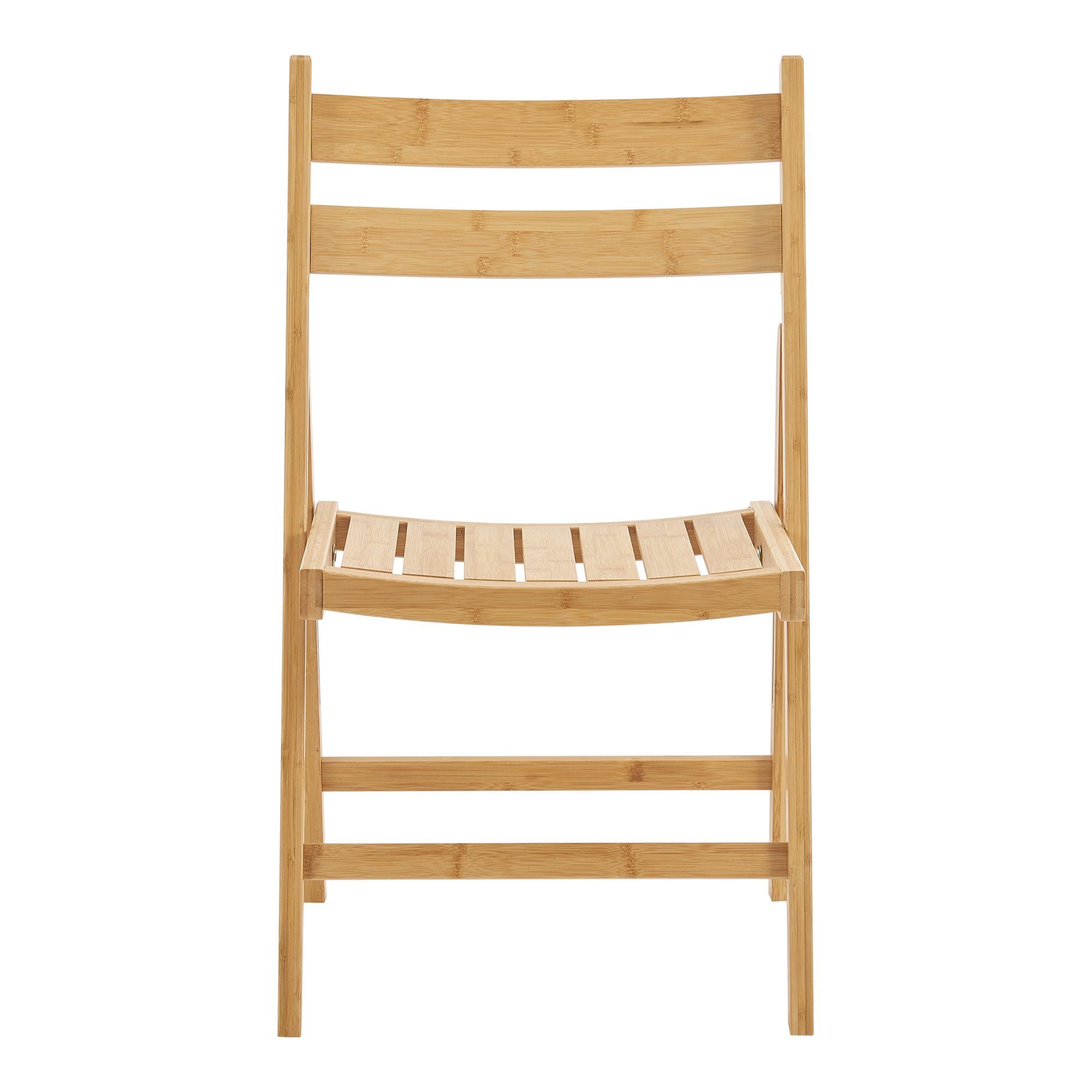 en.casa Klappstuhl (2 St), Gran Esszimmerstuhl aus Bambus 78x44cm