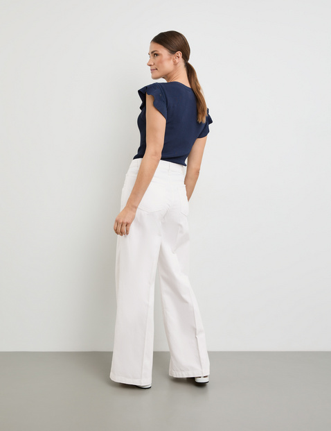 Jeans MIRJA WIDE LEG aus Baumwoll-Leinen