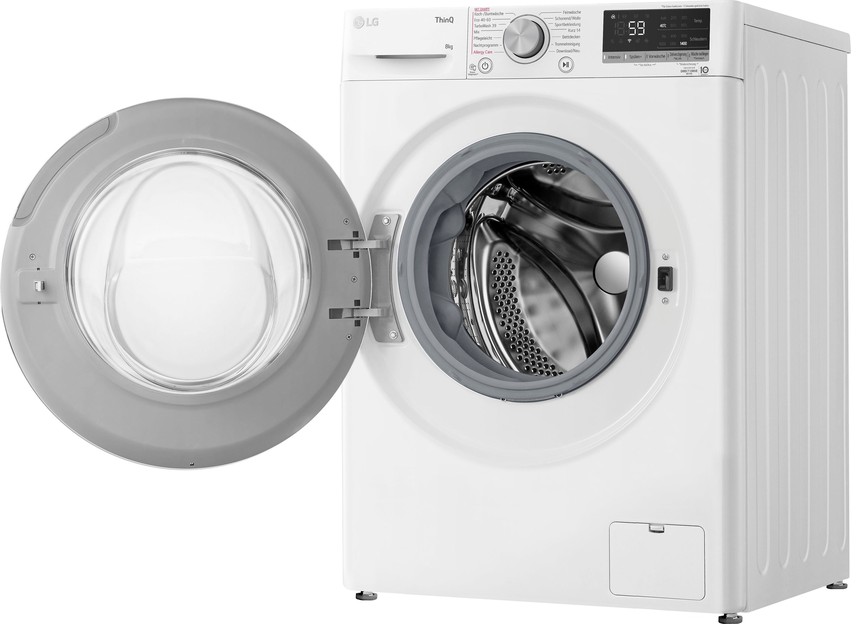 LG Waschmaschine F4WV7081, 8 kg, 1400 U/min