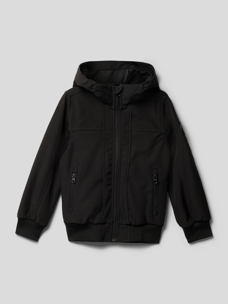 Jacke mit Label-Detail Modell 'cassery' in schwarz