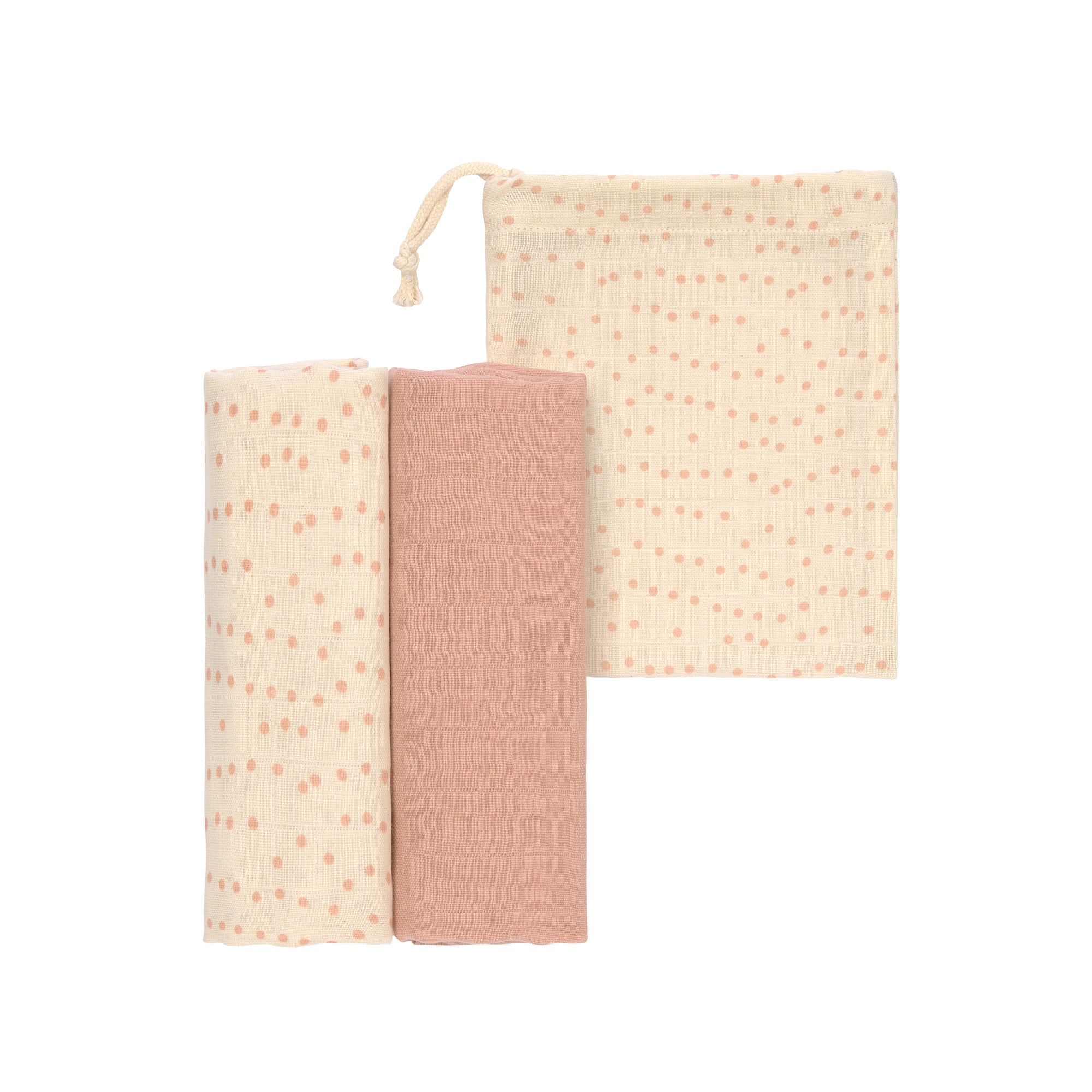 Mulltücher 2er Set L, Rosa