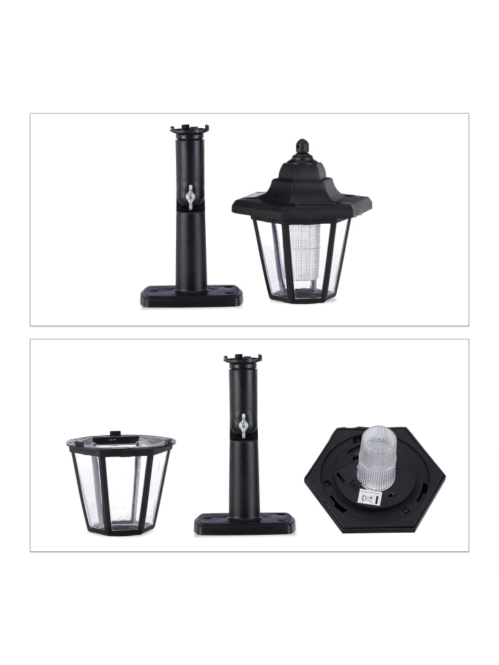 relaxdays 2x Wandlaterne in Schwarz günstig kaufen onesize