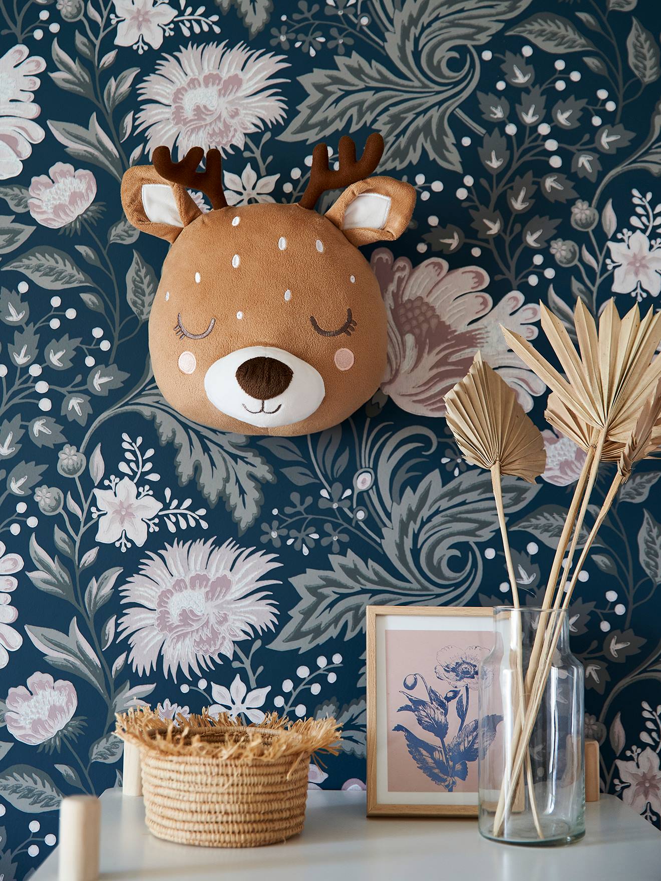 Trophée mural cerf marron