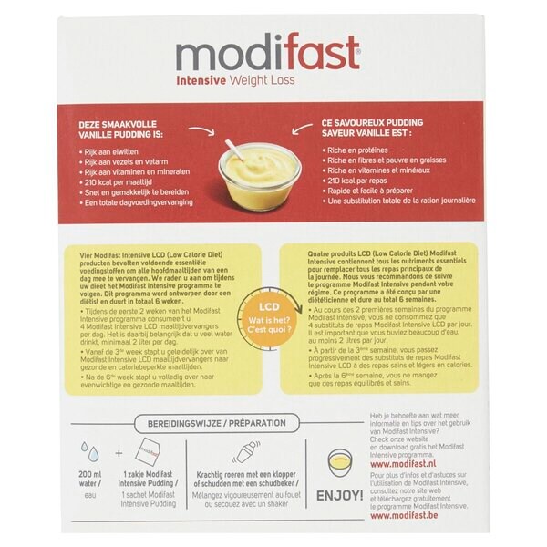 Modifast vanilkový puding 8 x 55 g