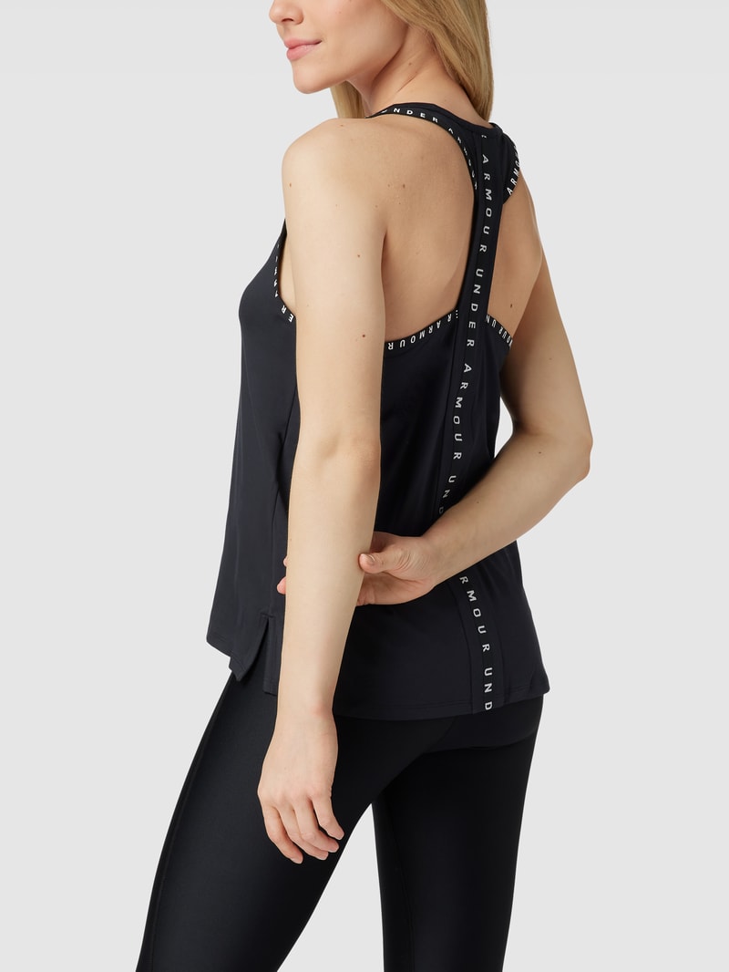 Tanktop mit Label-Print in schwarz