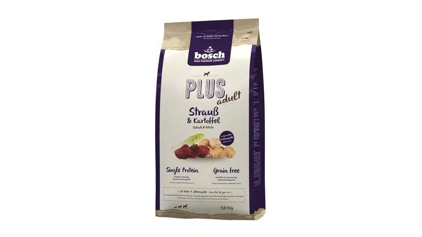 bosch Dog Hundetrockenfutter HPC Plus Strauß & Kartoffel 1kg 1 kg