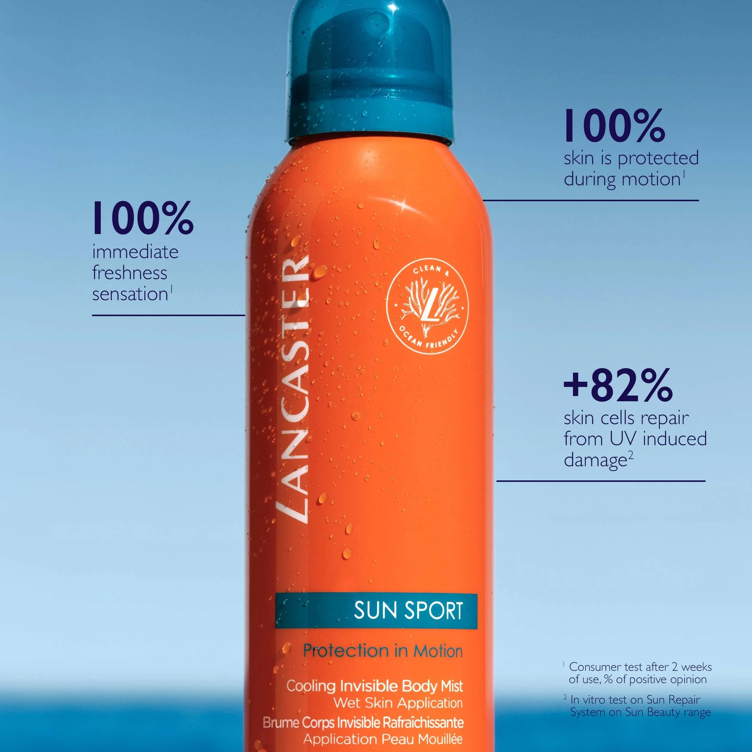 Sun Sport Cooling Invisible Body Mist SPF50 - Sprej za tijelo s visokom zaštitom od sunca.