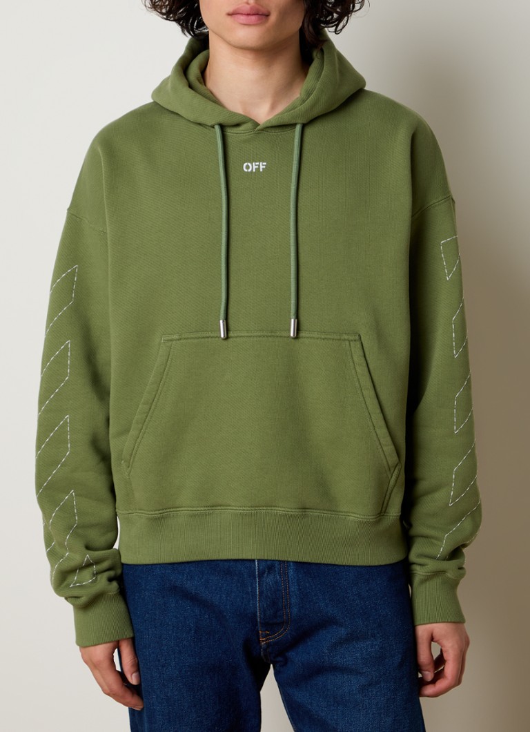 Felpa con cappuccio Off-White Stitch Arr Skate con ricamo