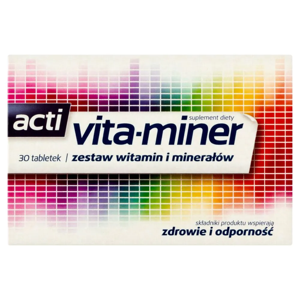 Acti Vita-Miner, vitaminų ir mineralų rinkinys, tabletės