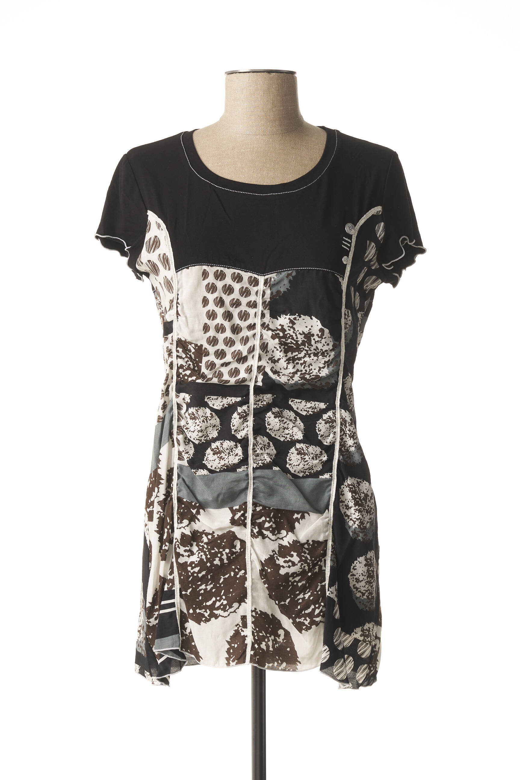 Jean Gabriel Tuniquemanchecourte Femme couleur noir