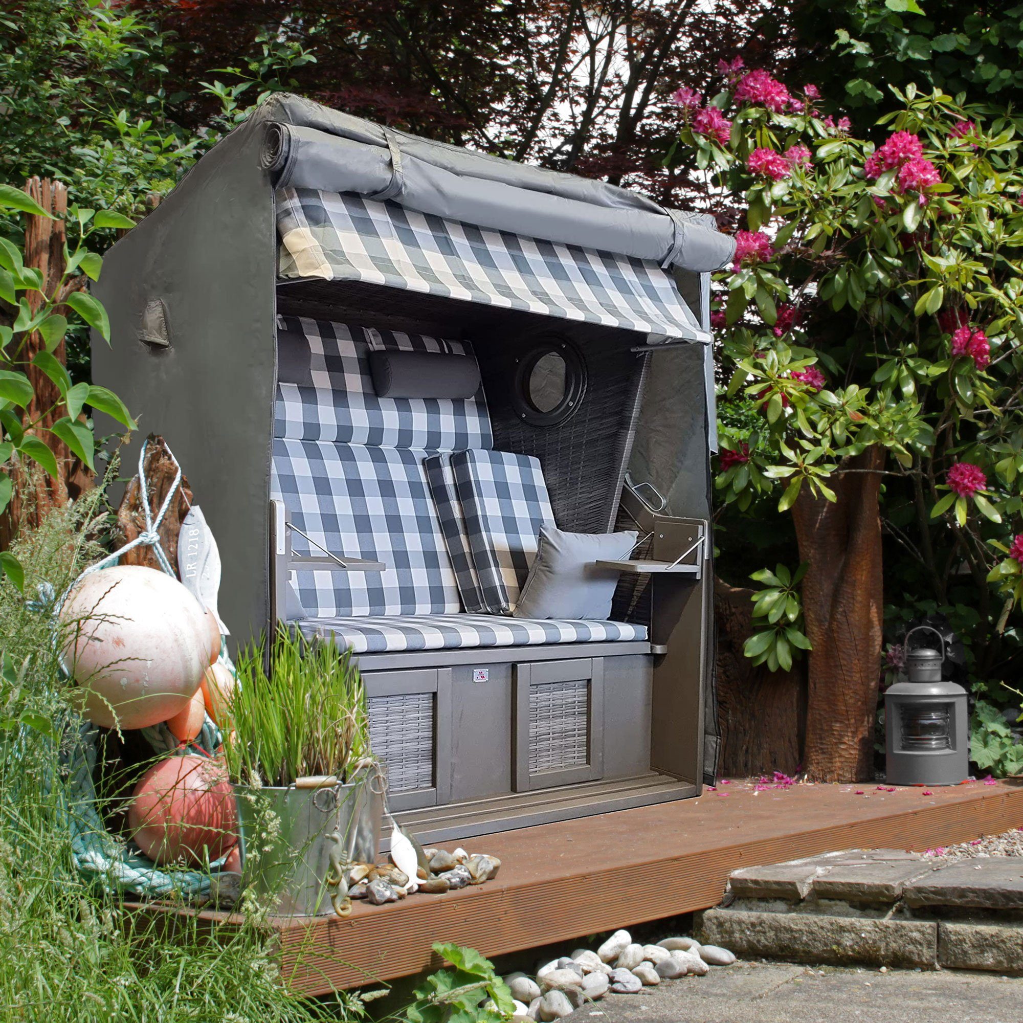 osoltus Gartenmöbel-Schutzhülle osoltus Strandkorb Schutzhaube Schutzhülle Comfort deluxe XXL grau