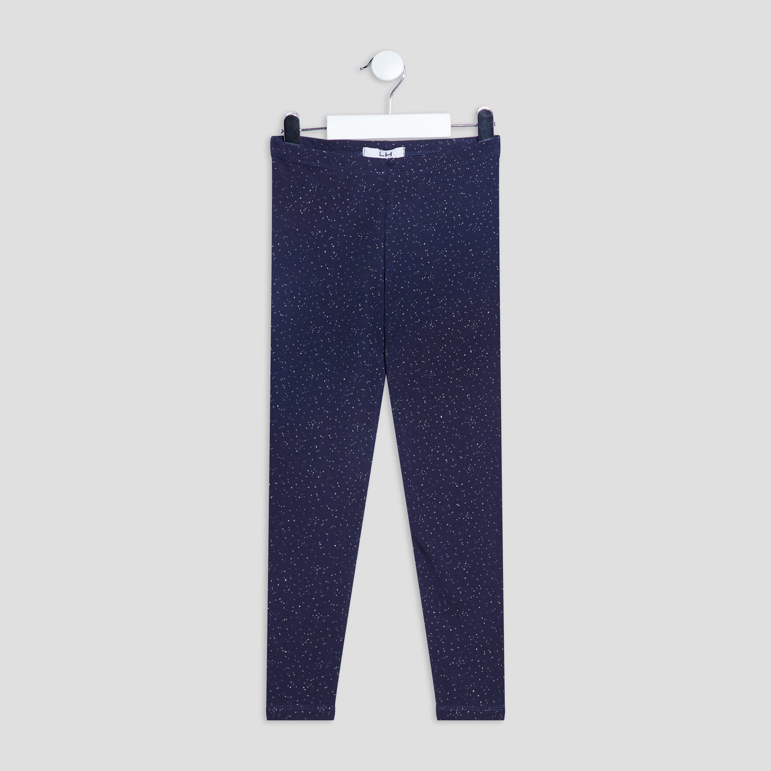 Legging élastiqué taille standard bleu marine fille | La Halle