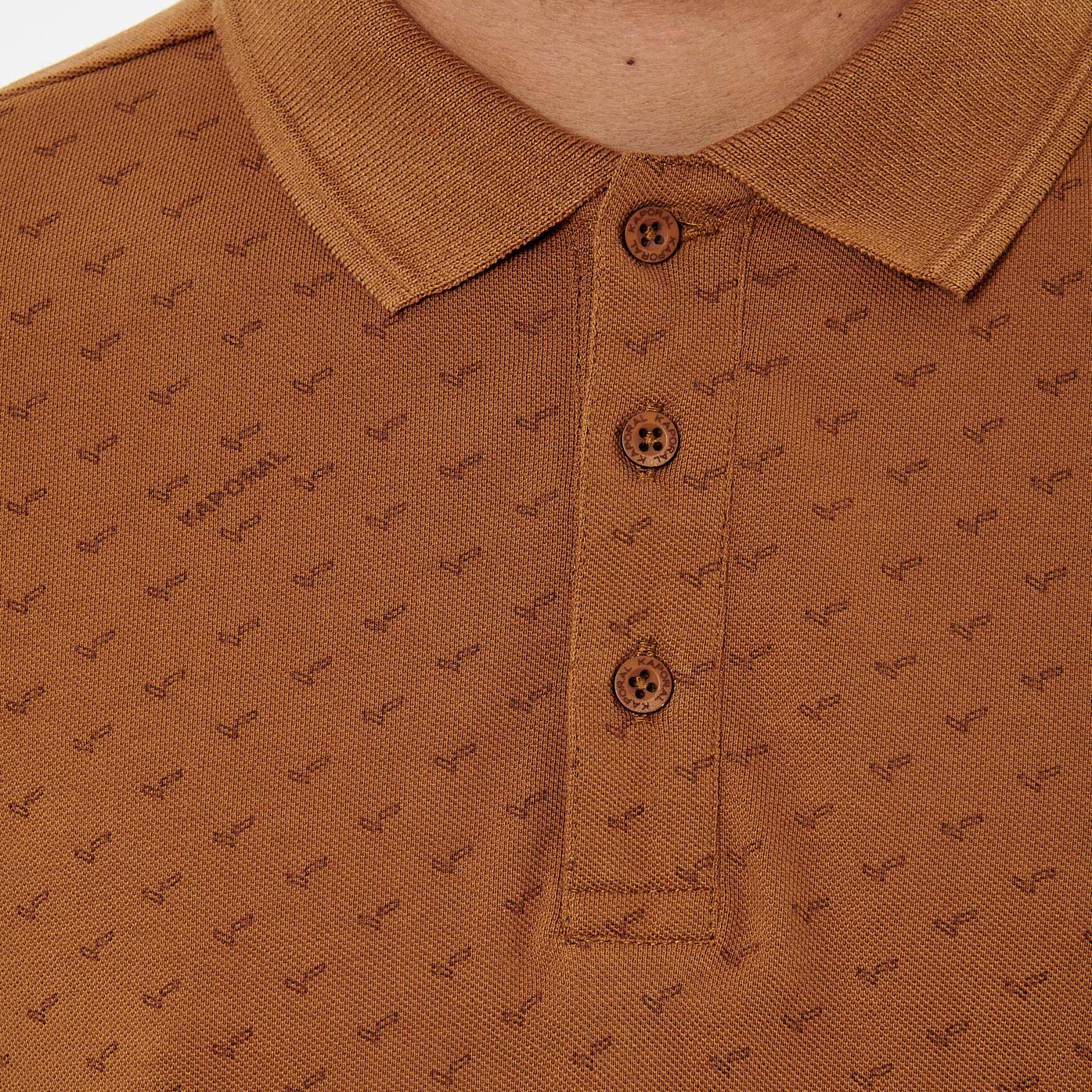 TEREL  Polo marron homme 100% coton
