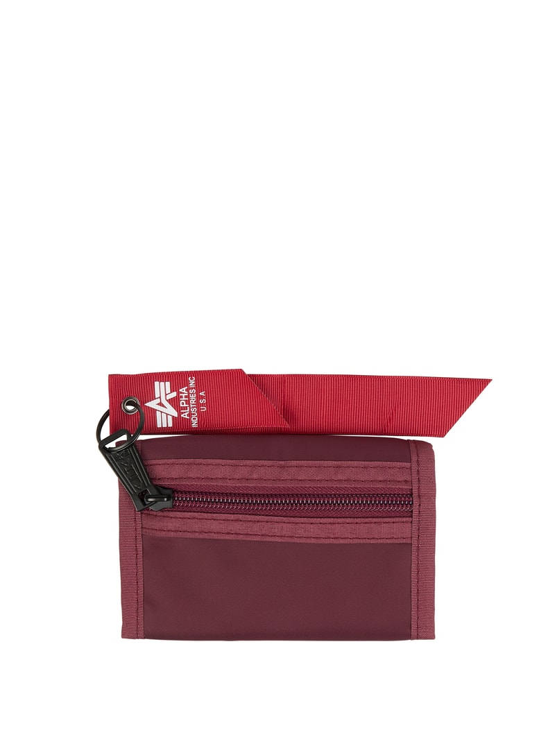 Portemonnaie mit Klettverschluss in bordeaux rot