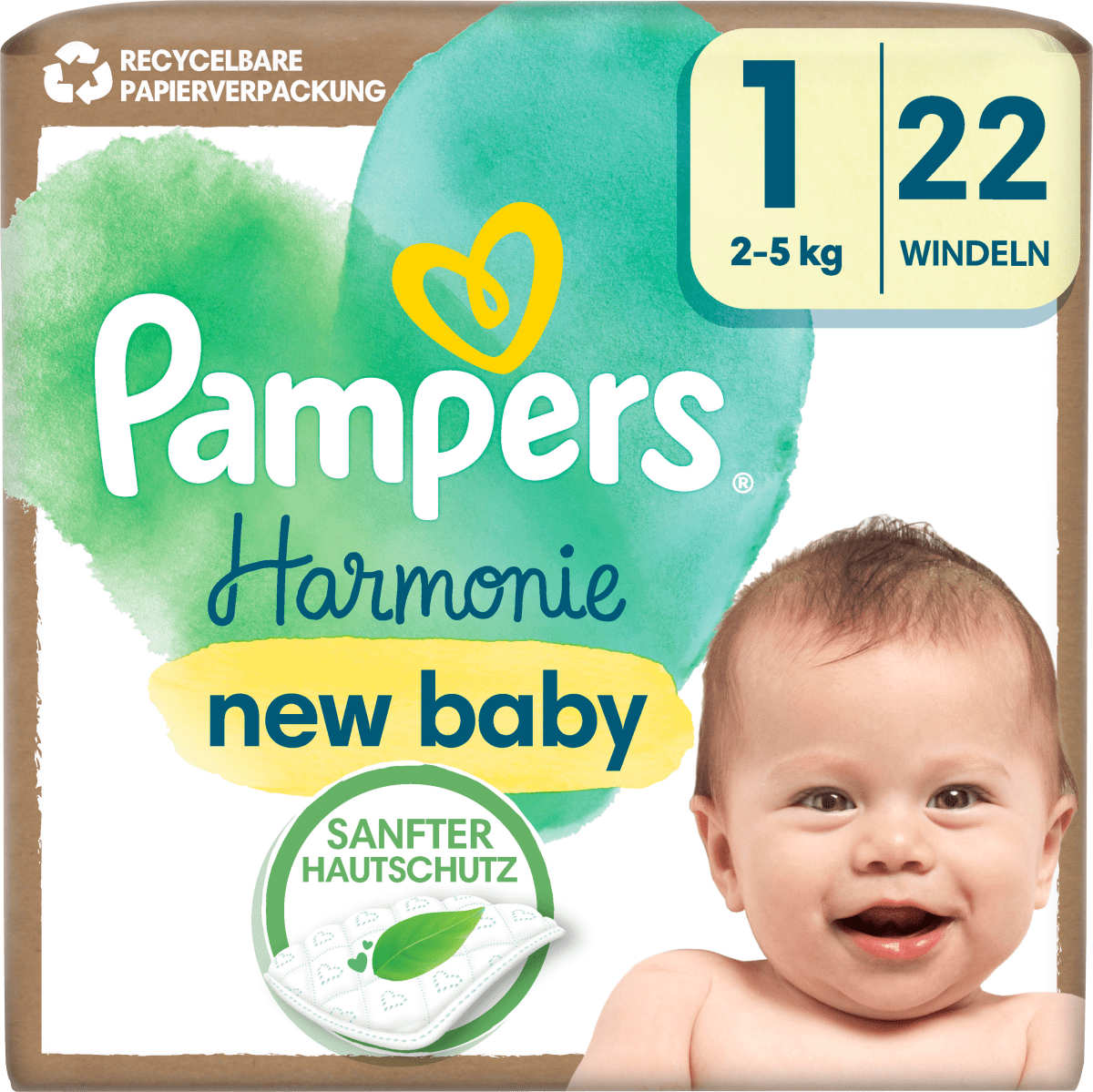 Windeln Harmonie Gr.1 Newborn (2-5 kg), 22 St