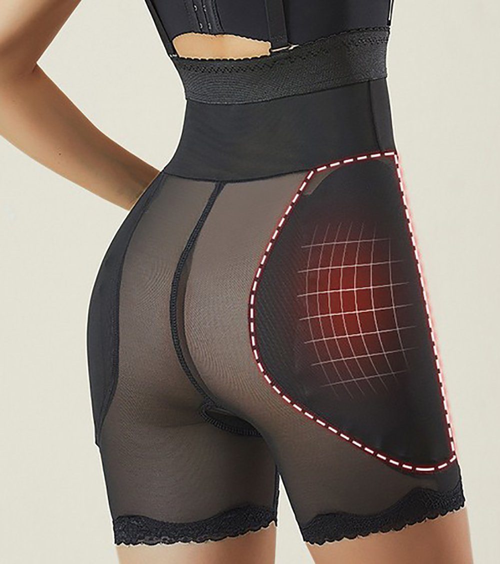 Ronner UG Shaping-Body Damen Shapewear Miederwaren Reißverschlussknopf hohe Taille Bauchweg (1-tlg)